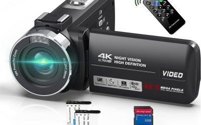 Test Caméscope 4K: zoom 18X, vision Nocturne et Vlogging Youtube