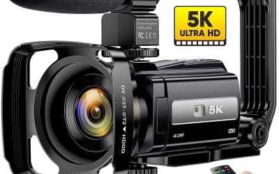 Test Caméscope 5K : zoom, vision Nocturne et Accessoires Complets