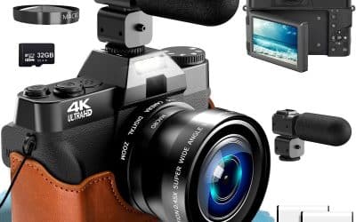 Test : appareil photo numérique 4K WiFi 56MP pour débutants avec carte 32GB