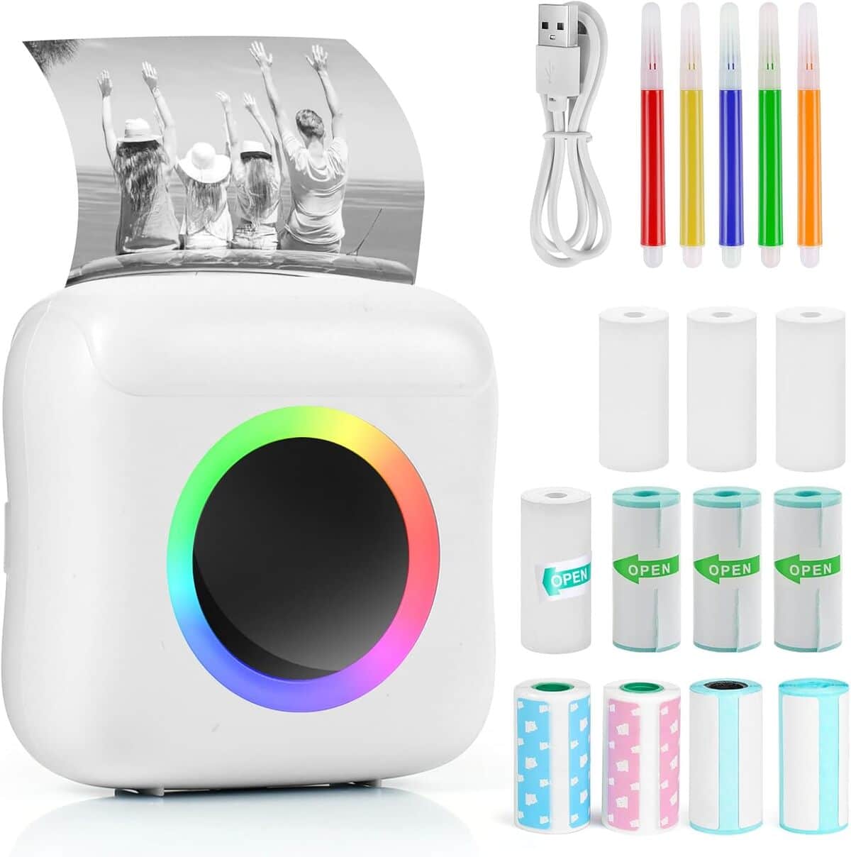 Imprimante Photo Portable GuKKK - Sans Fil, Sans Encre | Impression Thermique | App Fun Print