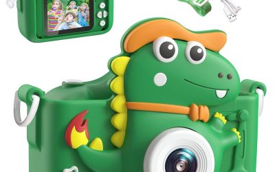 Test de l’appareil photo enfant dinosaure 1080P : créativité colorée au bout des doigts