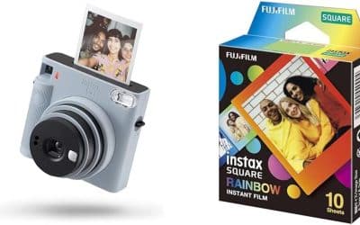 Test Fujifilm instax SQ 1 Glacier Bleue + films carrés Rainbow