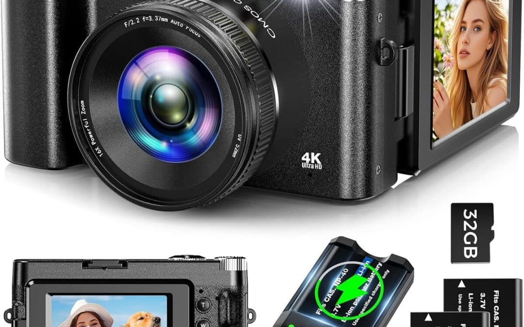 Test du Oiadek 48MP : caméra vlog 4K avec écran pivotant et zoom digital