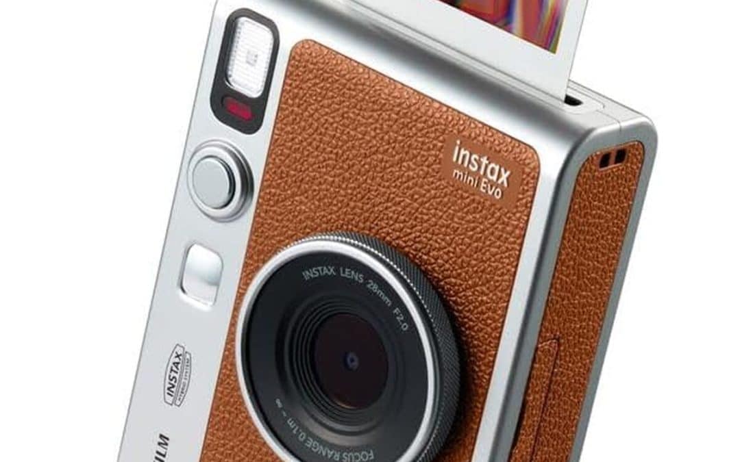 Test : instax mini evo marron, appareil photo hybride à effets multiples