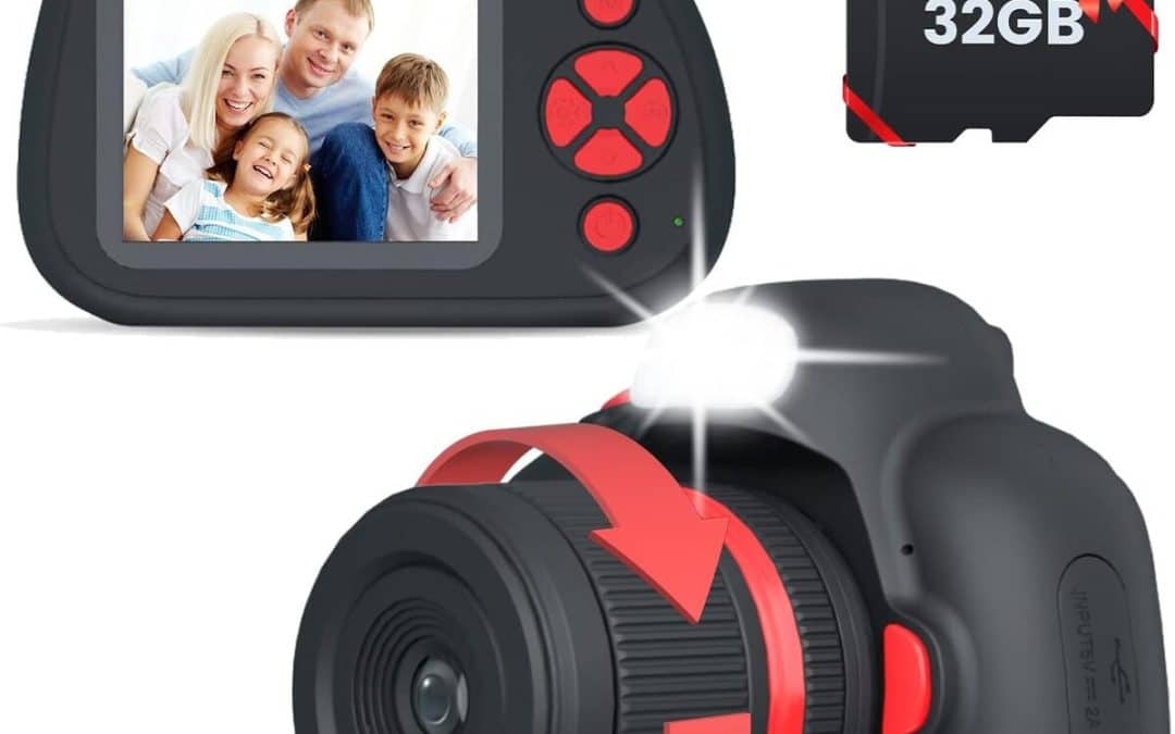 Test : appareil photo pour enfants, écran IPS 2, 4 pouces, 32G carte
