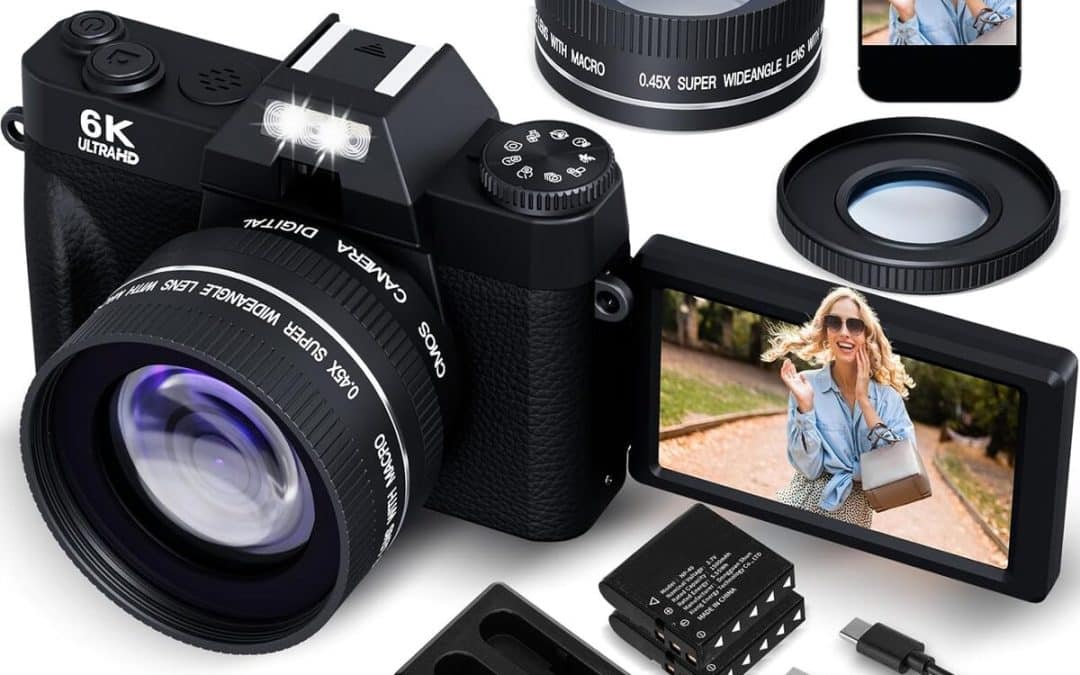 Test de l'appareil photo compact 6K 64 MP YouTube : zoom 16x et écran rabattable