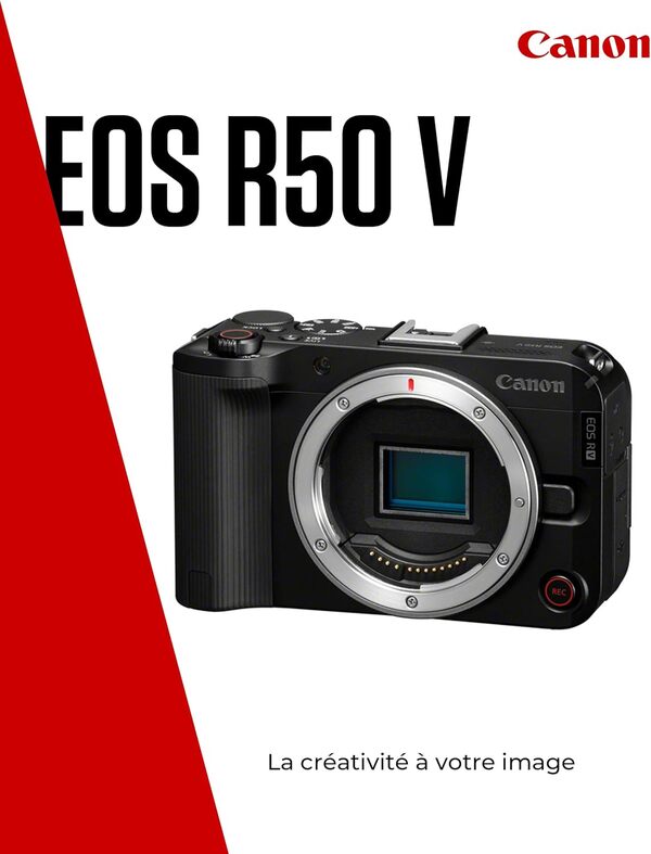Canon EOS R50 V - Appareil pour Le Vlog (Vendu sans l'objectif) Compatible avec l'Objectif Canon RF | Matériel pour Créateurs de Contenu | Vlog et Voyage | Connexion Bluetooth