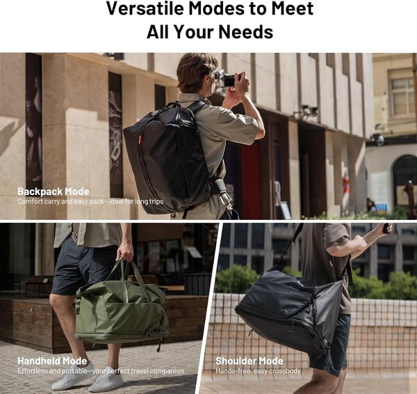 PGYTECH OneMo Travel Sac Appareil Photo 35L, Sac Photo de Voyage Multifonction pour Photographe, étanche Sac à Dos de Randonnée pour Drones Canon/Nikon/Sony/DJI, pour Ordinateur Portable 16