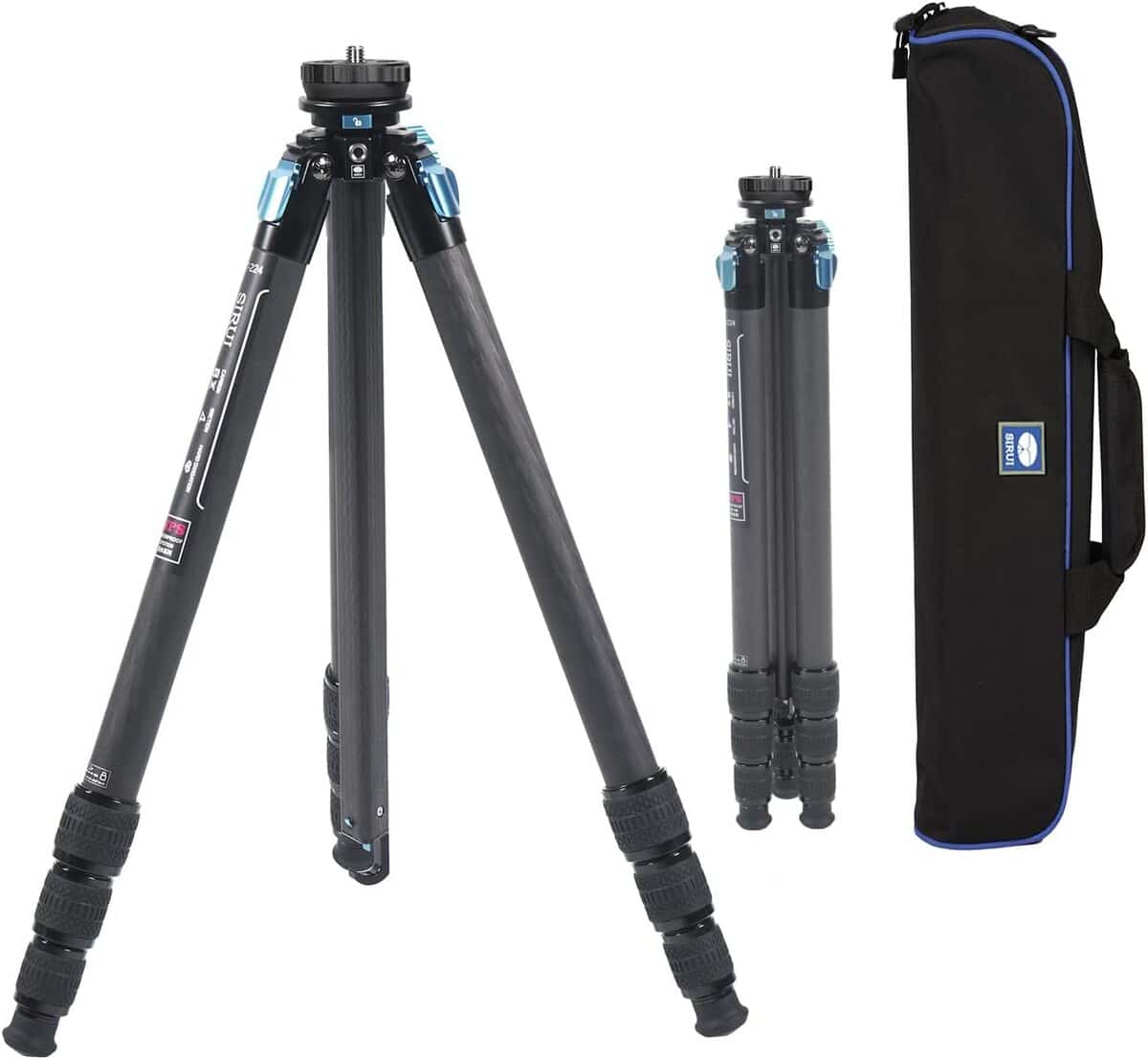 Fotopro Tube D'Extension 64 Cm Fibre De Carbone - Colonne Centrale 3 Sections Pour Trépied Et Monopode - Charge 10 Kg