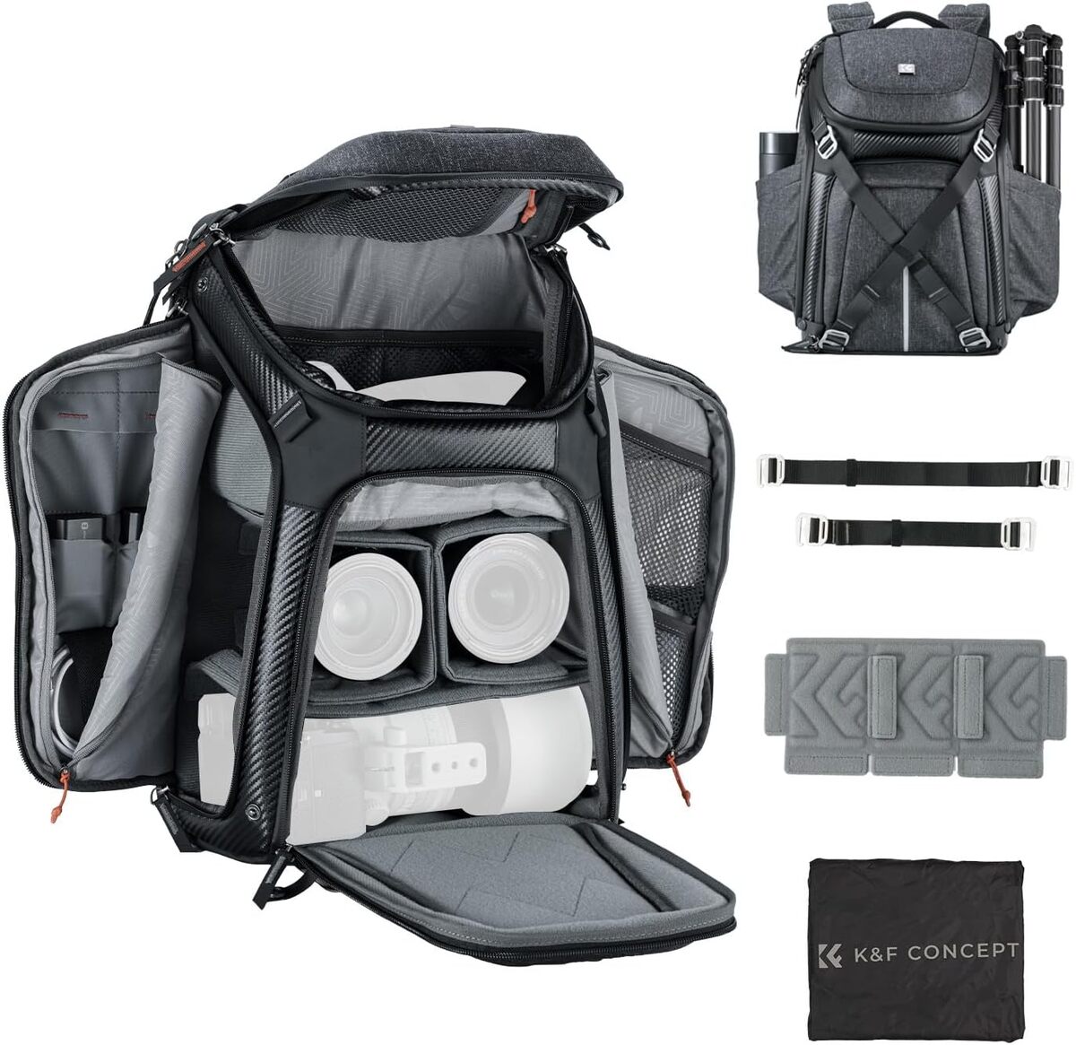 Sac à Dos Photo Mppchhn – Léger, Respirant, Pour Appareil Photo DSLR, Voyages, Sport, 33x26.5x12.5 Cm