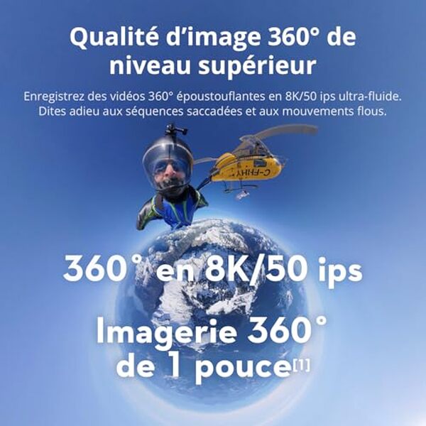 Découvrez la dji osmo 360, une caméra 8K exceptionnelle pour vos aventures aquatiques. Plongée, action et exploration sous tous les angles assurées avec cette technologie de pointe