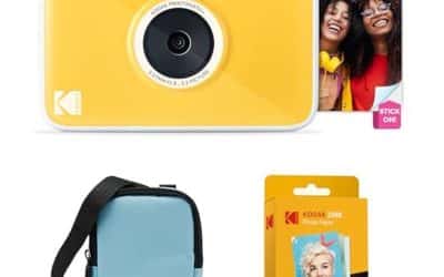 Test : kodak Printomatic+ appareil photo instantané 10MP – bleu avec LED RVB et papier Zink