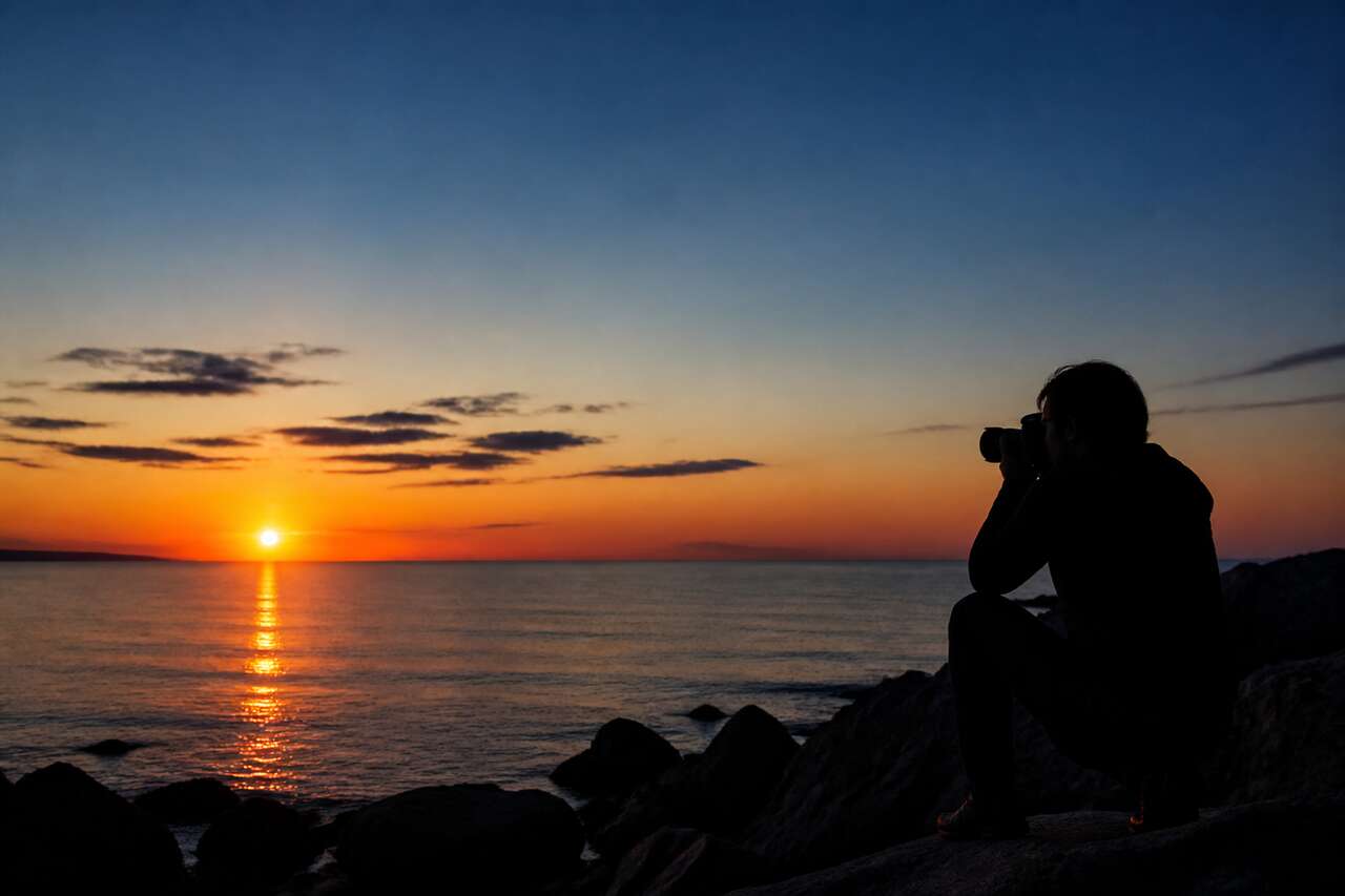 Choisir le bon moment: golden hour, coucher, puis blue hour Choisir le bon moment: golden hour, coucher, puis blue hour