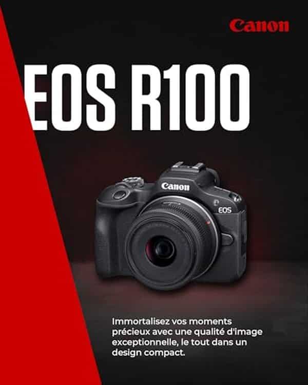 Découvrez notre test détaillé du canon EOS R100, l'hybride APS-C compact et performant avec vidéo 4K. Caractéristiques, performances et avis complet.