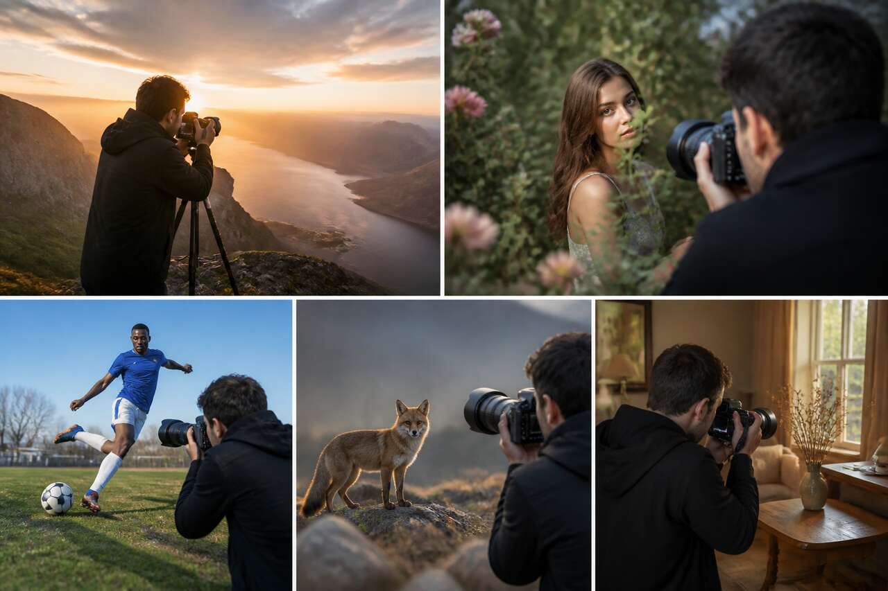 Exemples concrets : quelle focale pour paysage, portrait, sport, animalier, int&eacute;rieur