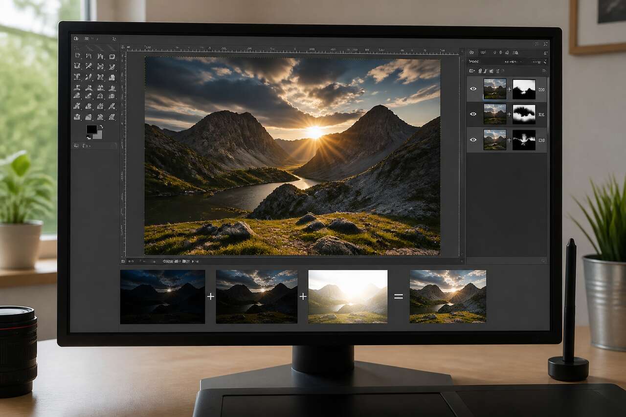 Bracketing et masques avec GIMP : fusionner vos expositions