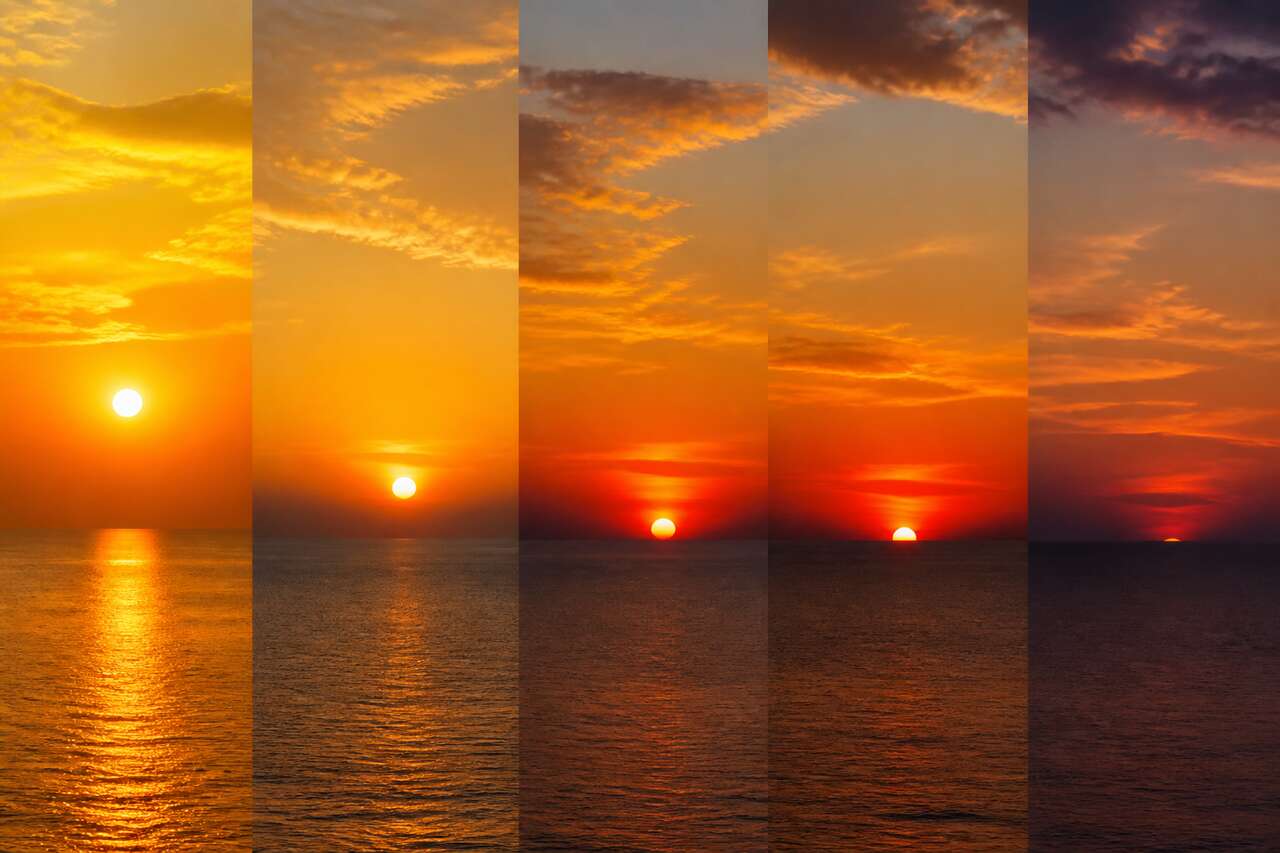 Les phases du coucher de soleil en photographie