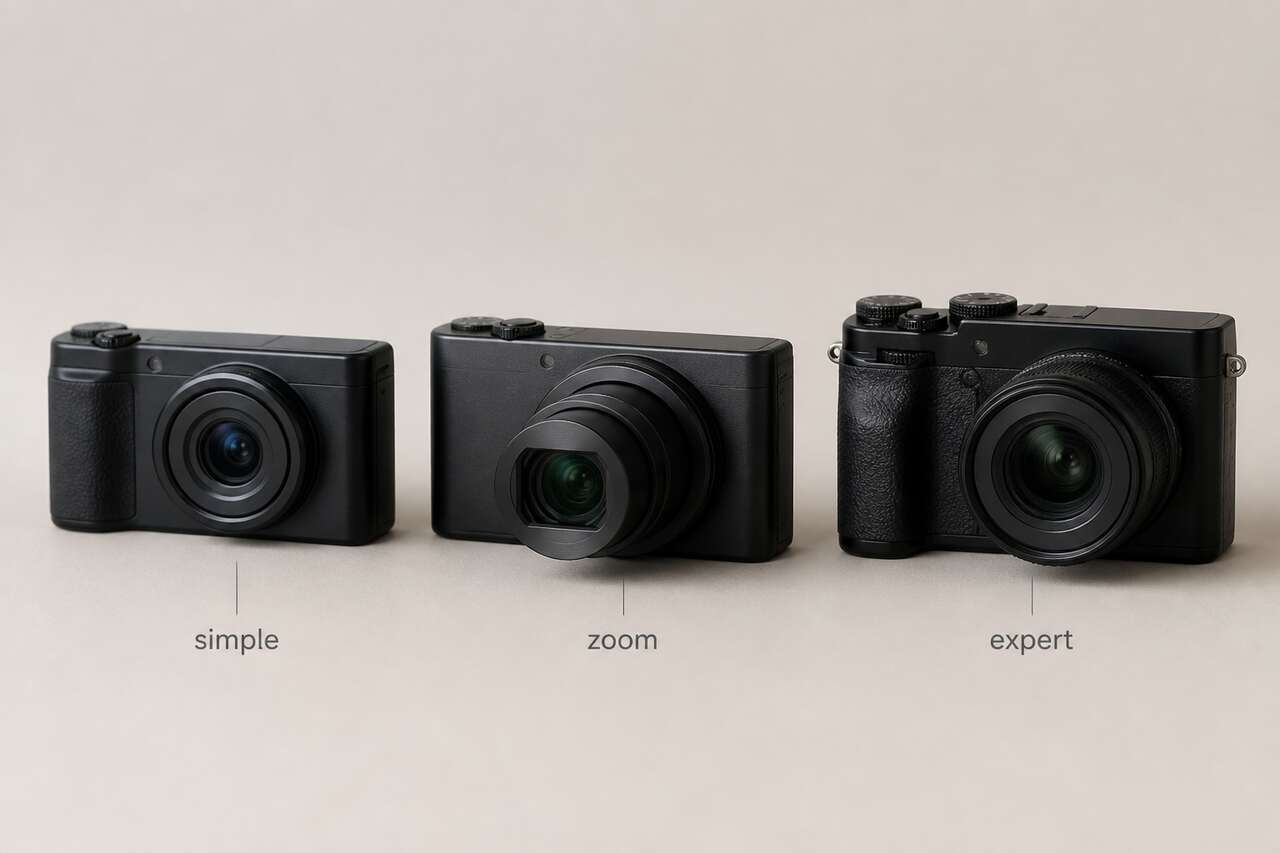 Les familles de compacts: simple, zoom, expert Les familles de compacts: simple, zoom, expert