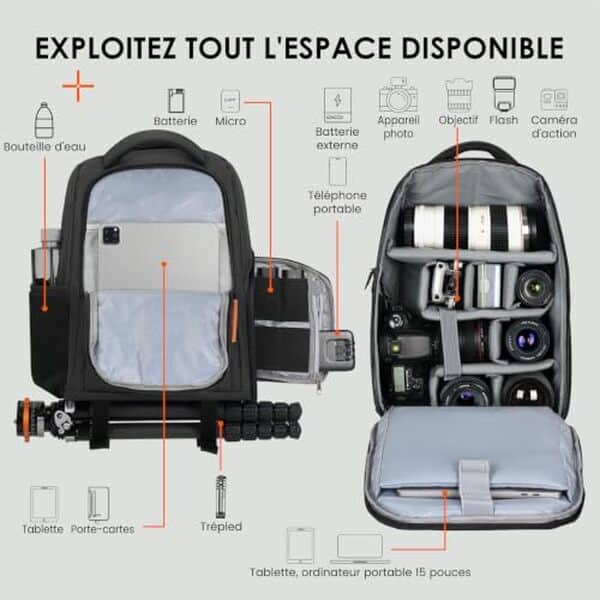 Découvrez notre avis complet sur le sac à dos TARION 15L : capacité, accès rapide, confort et praticité pour vos appareils photo et accessoires.